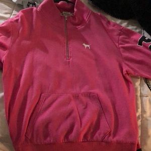 Half zip sweat shirt